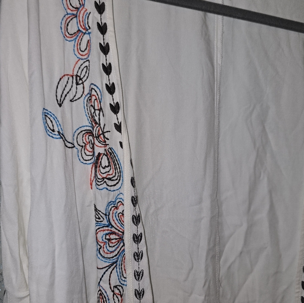 Ariat Embroidered Western White Kimono With Fringe Womens XXL - Picture 2 of 10